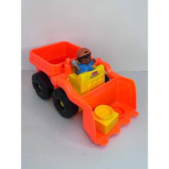 Fisher-Price Little People Builders Build n Drive Front Loader Tractor Bulldozer - Picture 1 of 6